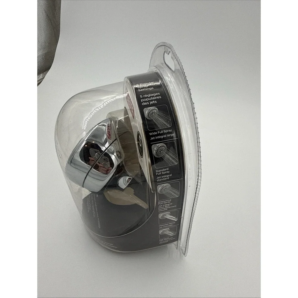 Delta 75551 Five Spray Massage Shower Head Chrome Faucet